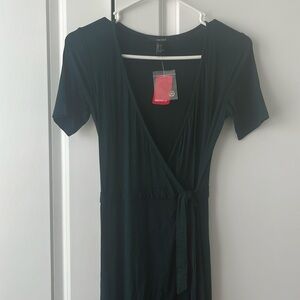 Forever21 dark green long dress size S.